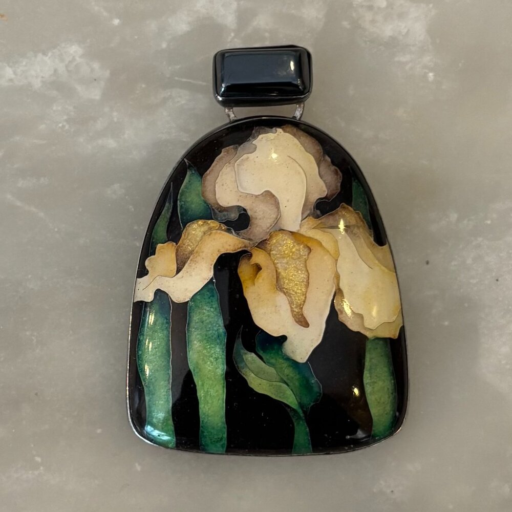 Kathryn Regier Gough Stunning Floral Enamel Pendant